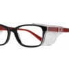 Black front, Red temples